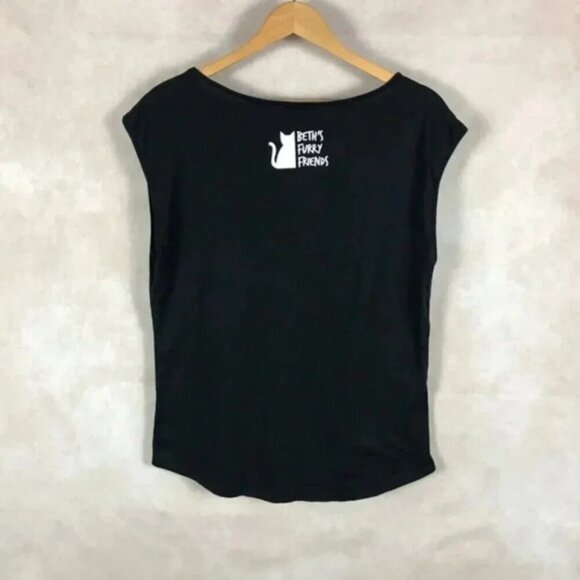 Cute Tabby Cat V-Neck T-Shirt NWOT XL - Picture 5 of 7